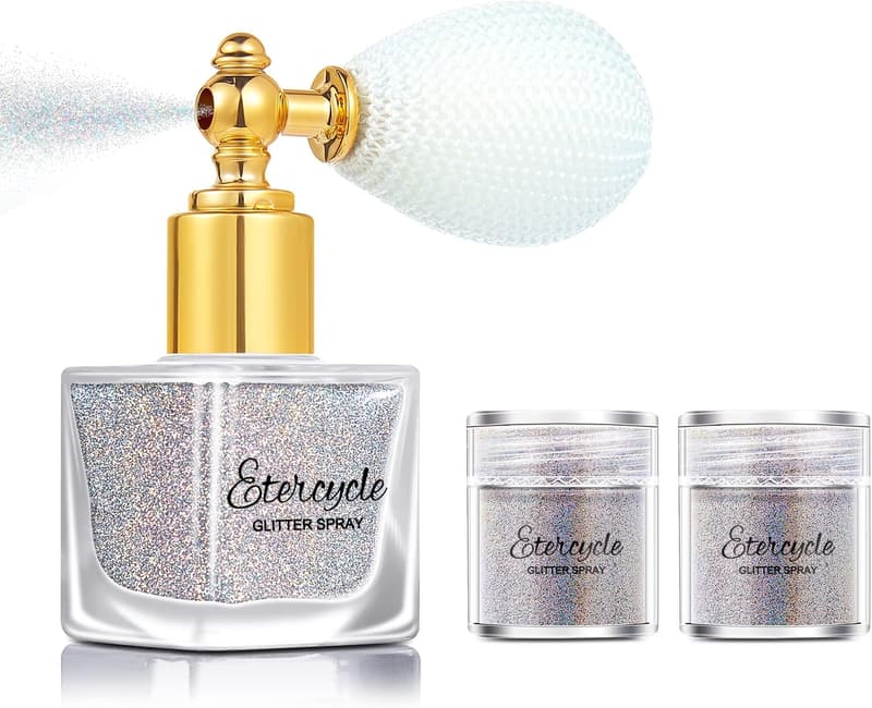 Etercycle Silver Glitter Spray for Hair and Body