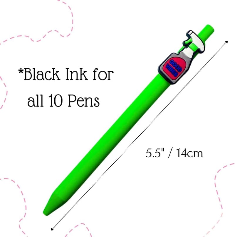 Funny Nurse Pen Set - 10 PC Essential Accessories for Nurses