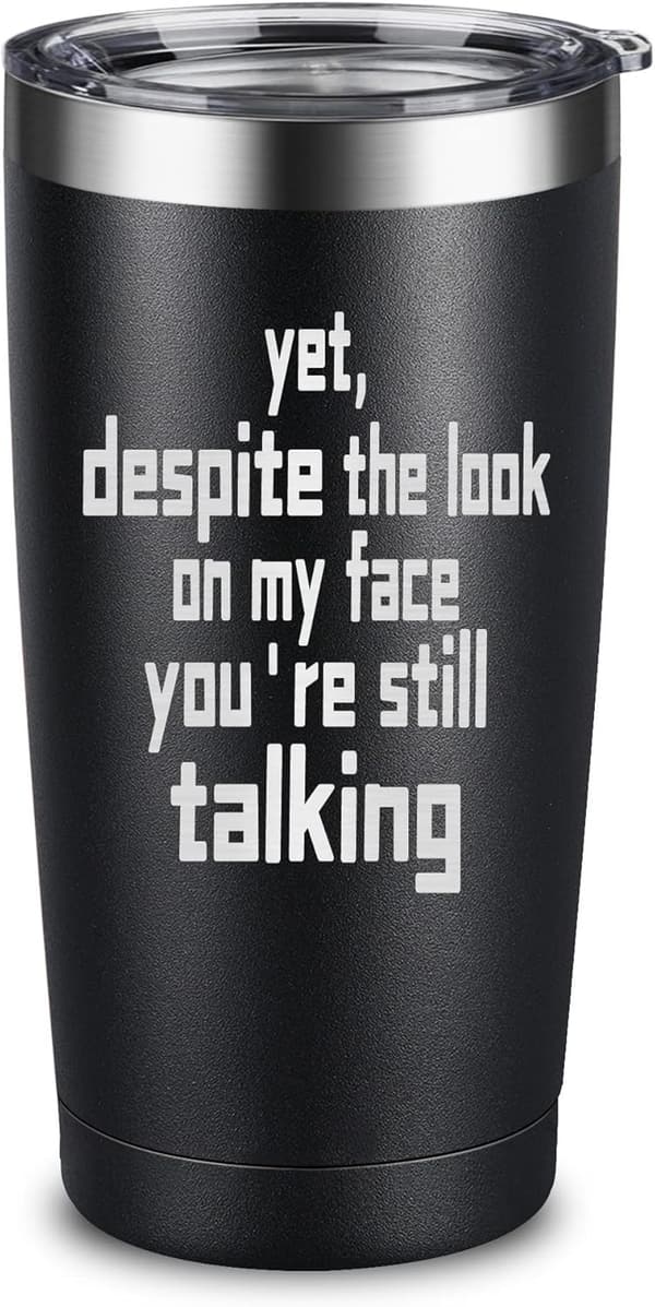 Sarcastic Birthday Tumbler for Men - 20 oz Engraved Black