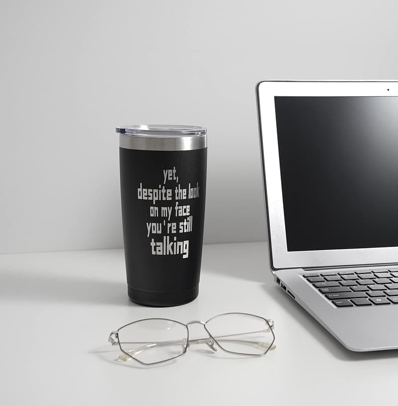 Sarcastic Birthday Tumbler for Men - 20 oz Engraved Black