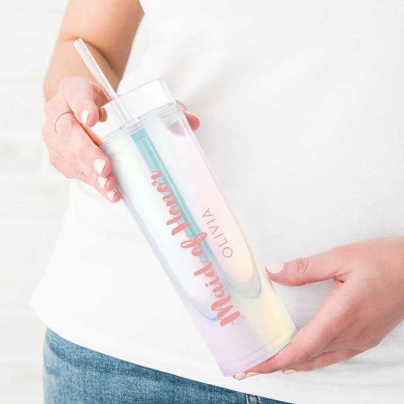 Iridescent Customizable 16 oz Reusable Plastic Party Cup