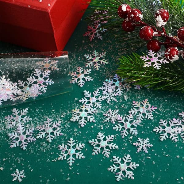 Snowflake Confetti Table Decor for Winter Parties - 1600 Pieces