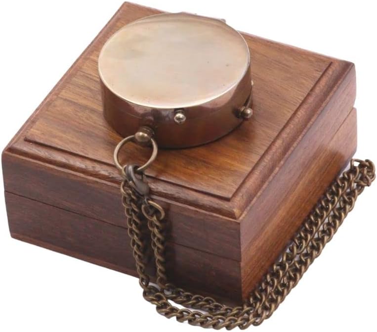 Engraved Brass Compass Gift for Husband - Romantic Keepsake
