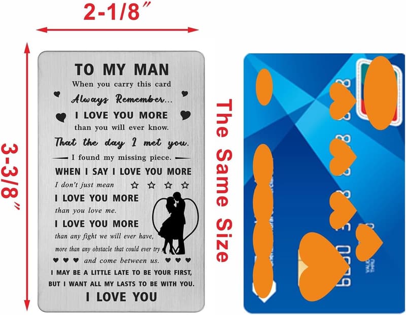 I Love You Card for Him - Anniversary, Birthday Gift
