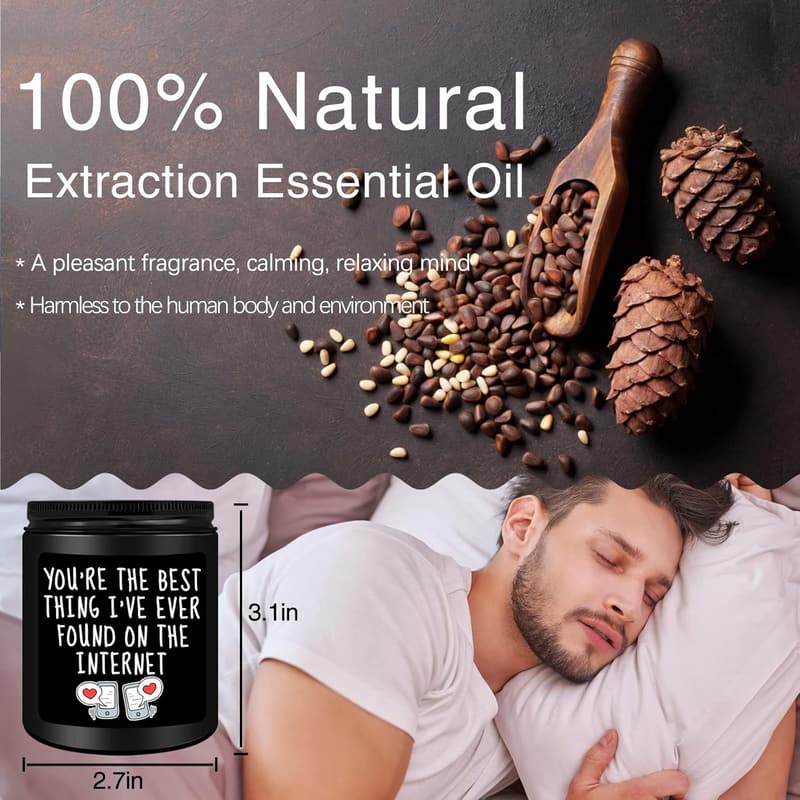 Anniversary Black Cedar & Sandwood Scented Candle for Him