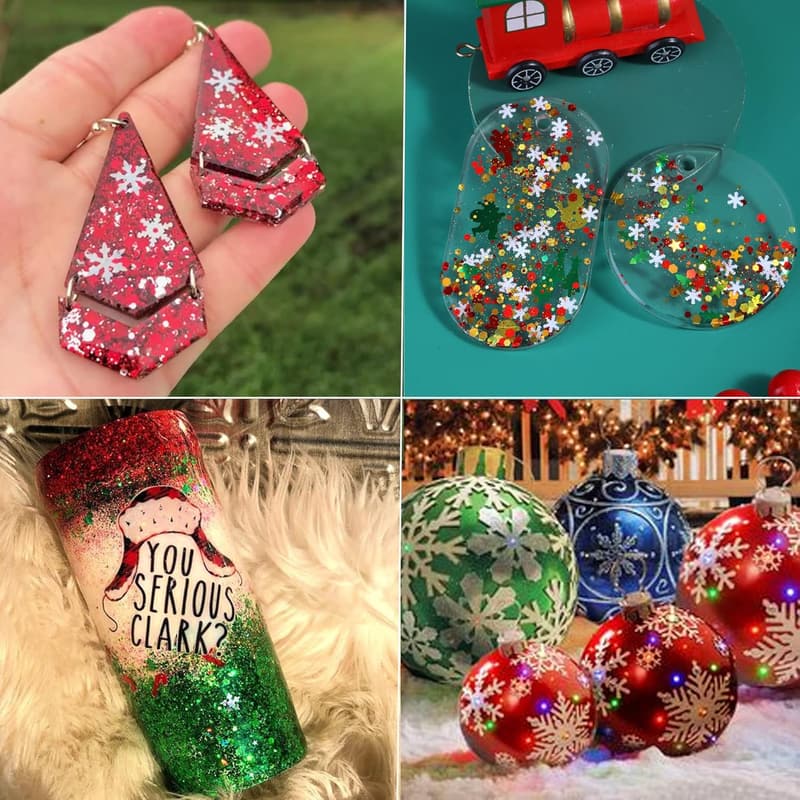 Holographic Glitter Sequin Set for Crafts and Makeup - 15 Colors