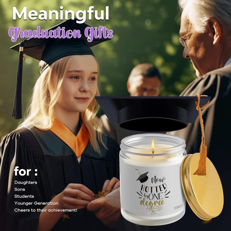 Graduation 2025 - Soy Wax Scented Candle Gift for Her & Him