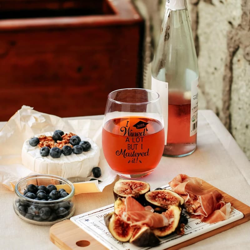 2025 Graduation Stemless Wine Glass - Fun Gift for Graduates