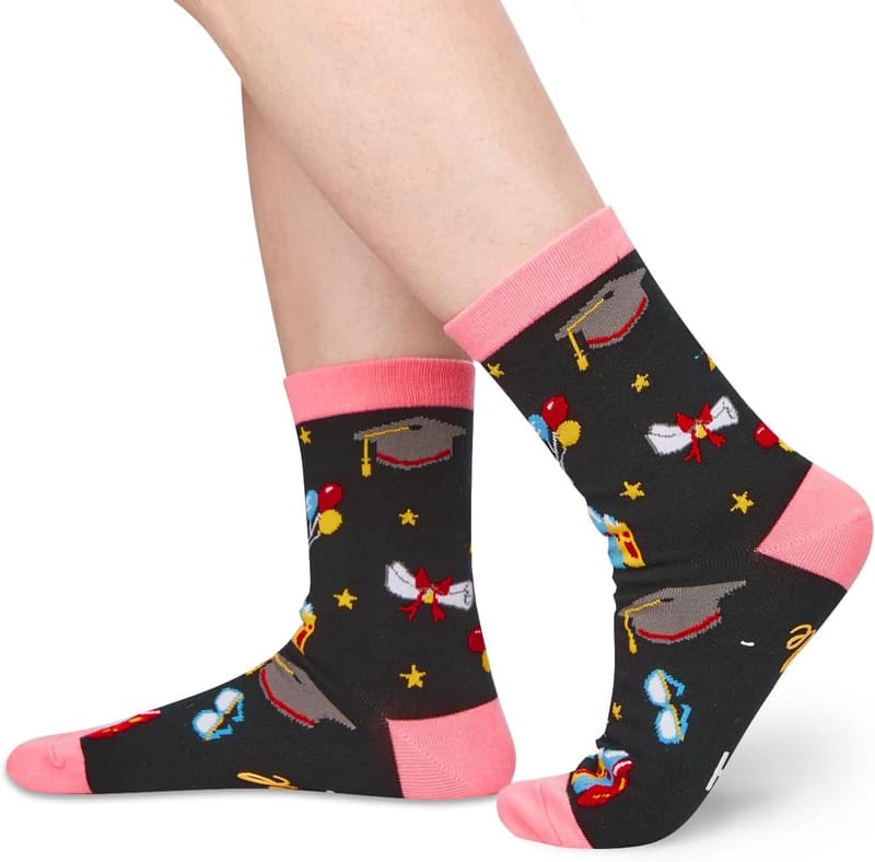 Funny Socks for Book Lovers - Graduation Gift for Students