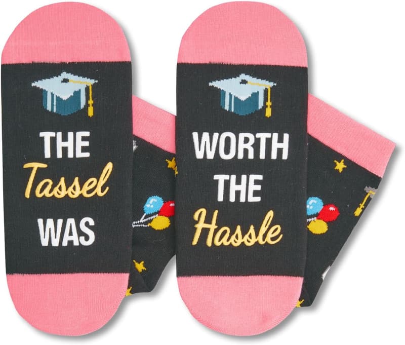 Funny Socks for Book Lovers - Graduation Gift for Students
