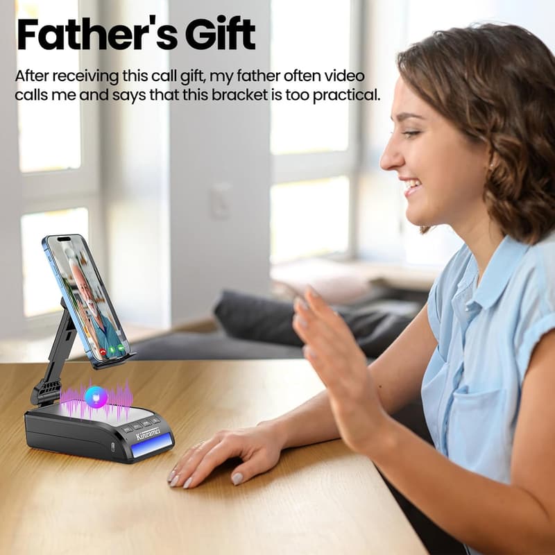 Adjustable Bluetooth Speaker & Phone Stand for Men’s Birthday