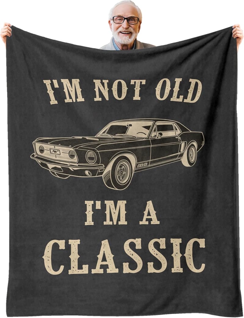 Funny Throw Blanket for Men - Birthday & Retirement Gift 50