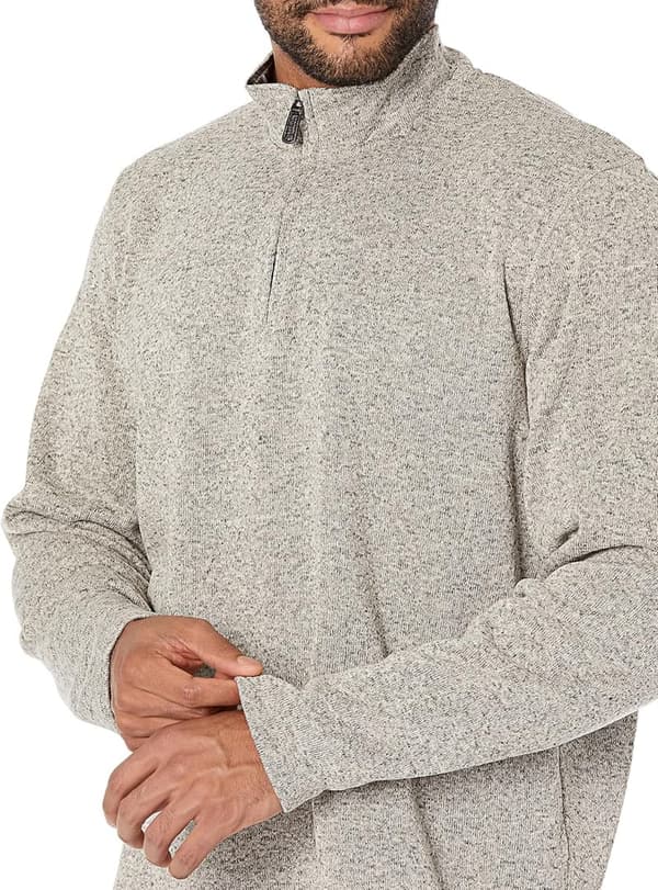 Men's Long Sleeve Fleece Quarter-Zip Sweater by Wrangler Authentics