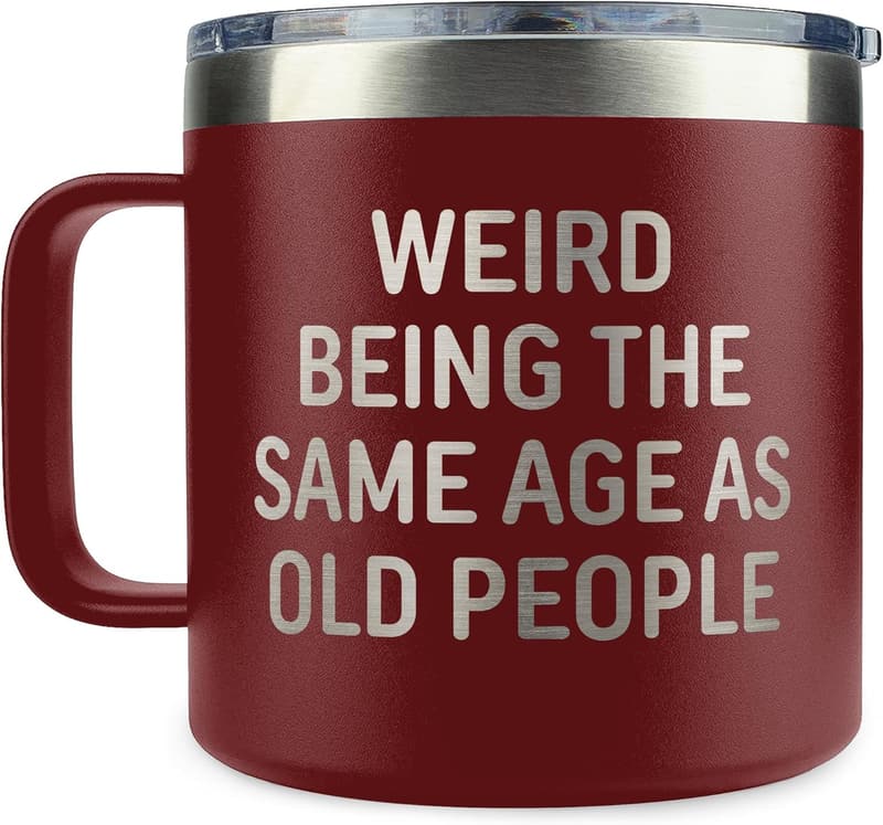 40th to 80th Birthday Red Coffee Mug for Men