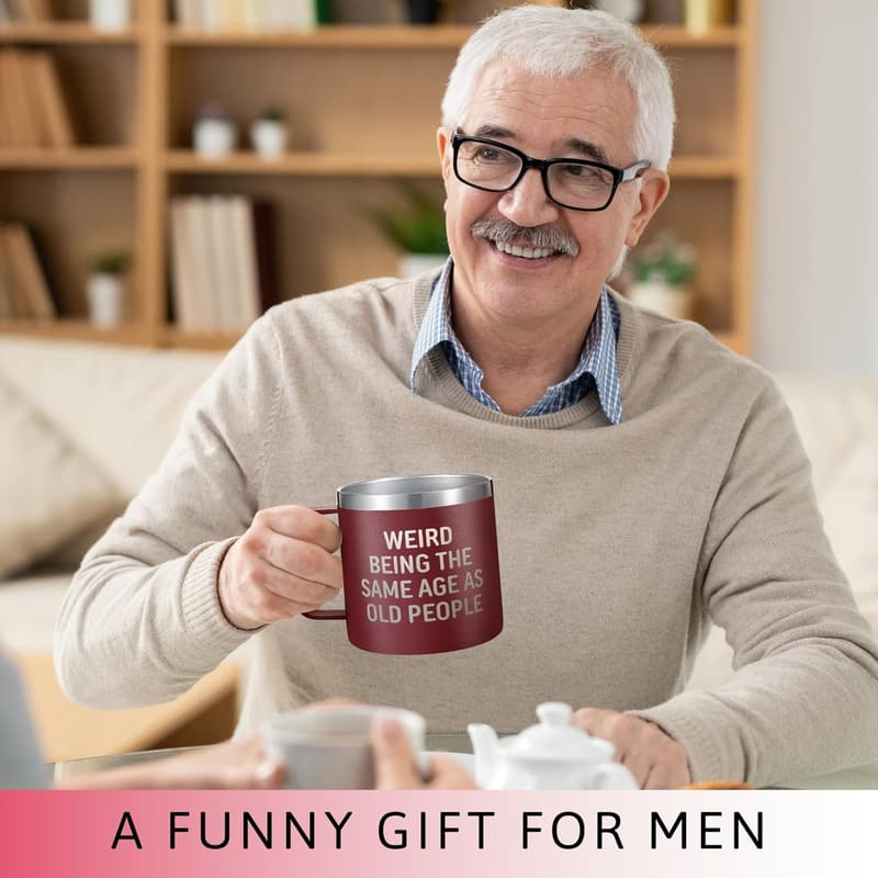 40th to 80th Birthday Red Coffee Mug for Men