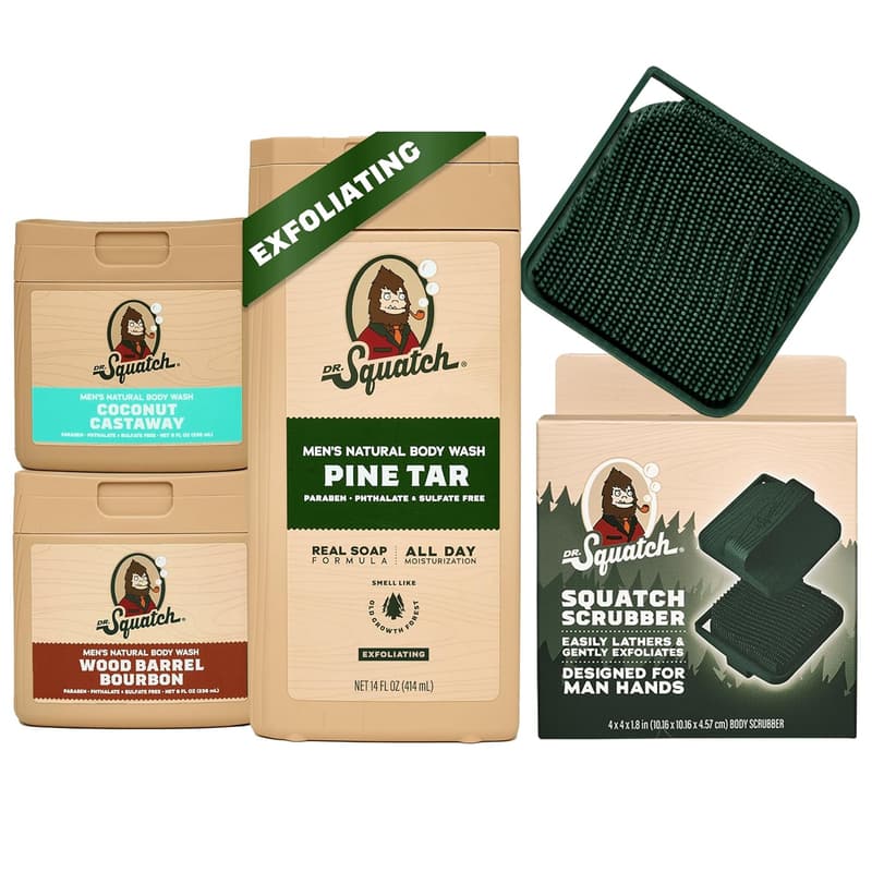 Men's Natural Body Wash Set with Pine Tar & Bourbon (14 oz, 2-盒)