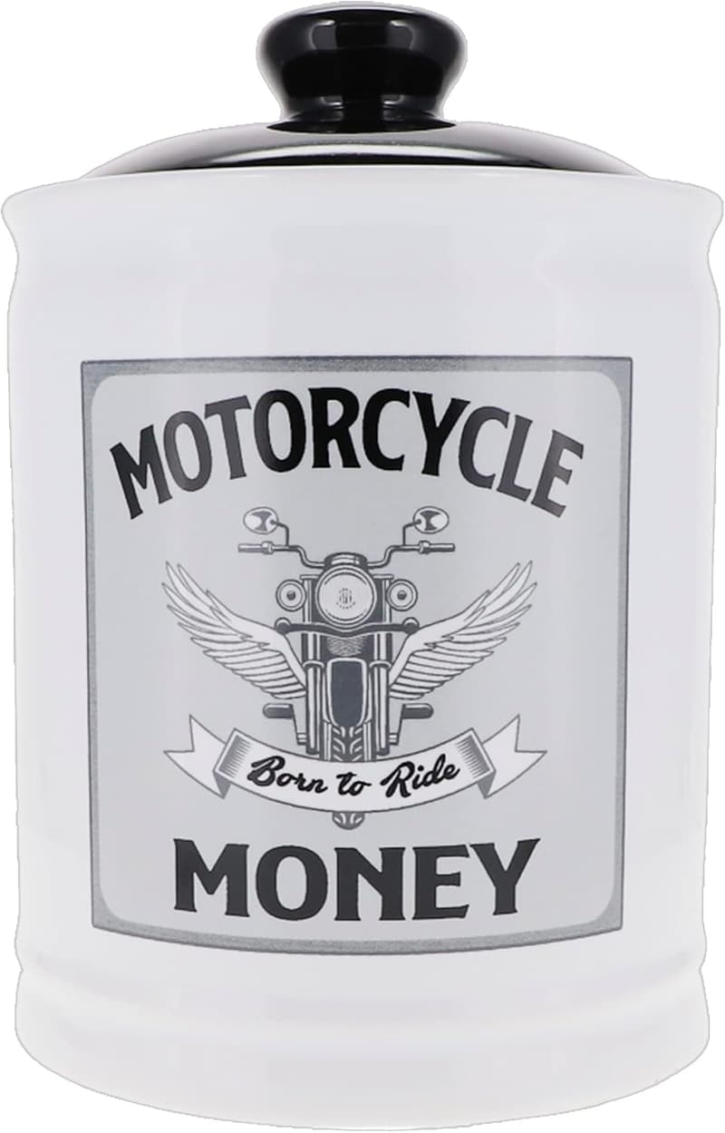 Biker Gift: Motorcycle Money Piggy Bank and Candy Jar