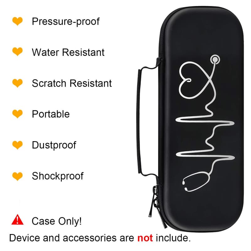 Stethoscope Case for 3M Littmann & EMT Tools - Black