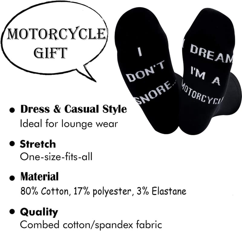 Funny Motorcycle Socks for Men - 
