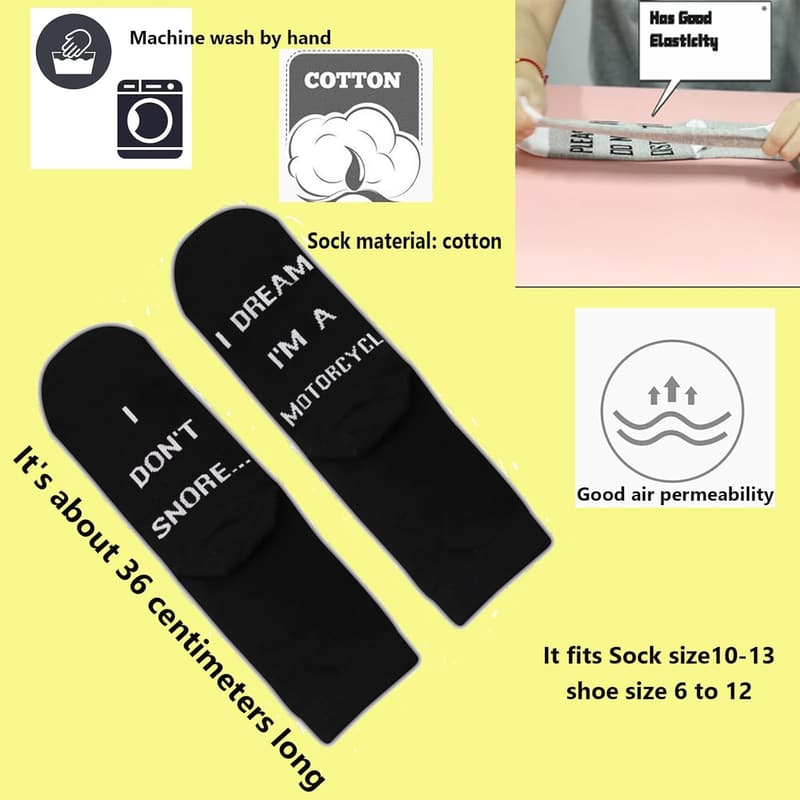 Funny Motorcycle Socks for Men - 