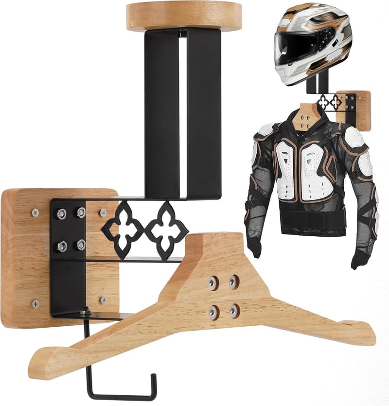Tactical Helmet Wall Mount Rack for Motorcycle Gear Storage