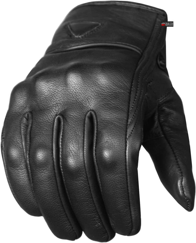 Men's Premium Leather Biker Gloves for Motorcycle Riding