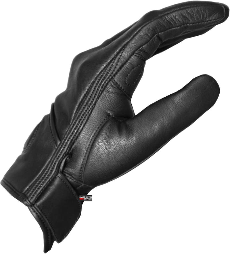 Men's Premium Leather Biker Gloves for Motorcycle Riding