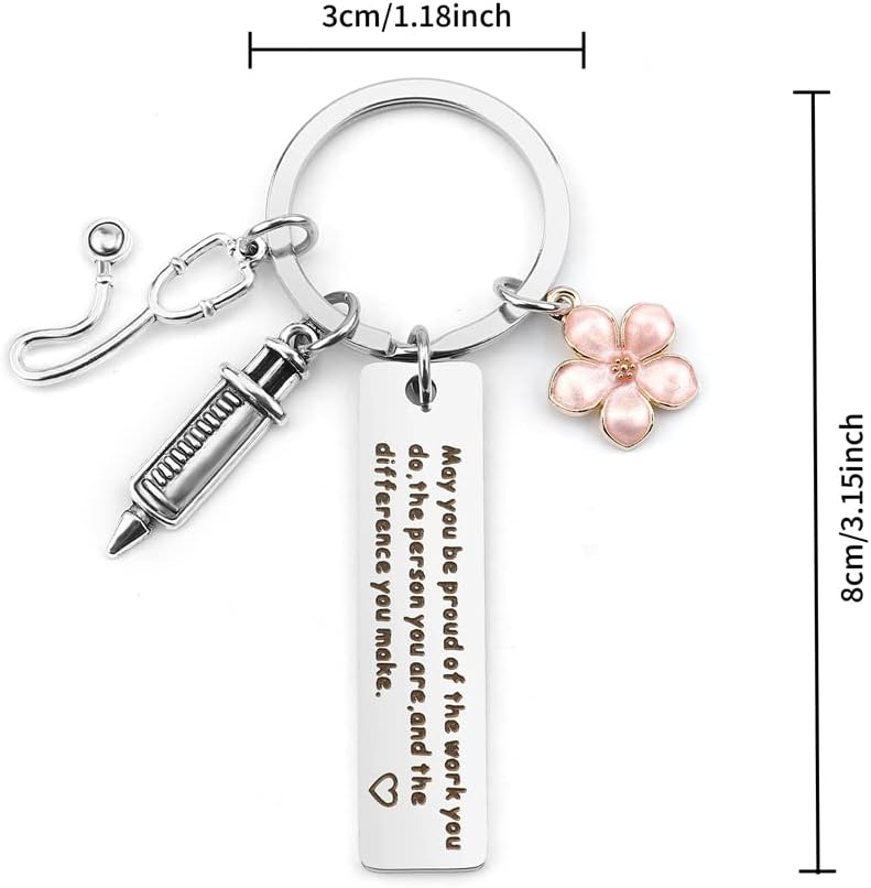 Nurse Week Keychain Gift for Women