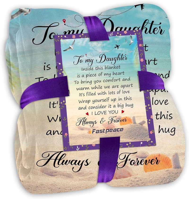 To My Daughter Soft Cozy Throw Blanket - Perfect for Mother's Day, Birthday, Graduation