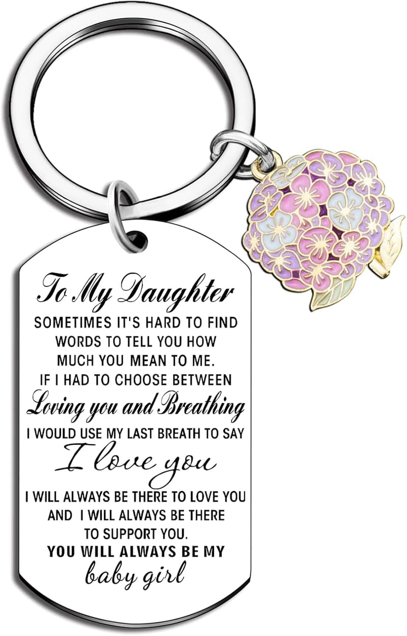 Inspirational Keychain for Daughter - Perfect Gift from Mom