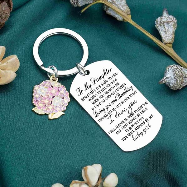 Inspirational Keychain for Daughter - Perfect Gift from Mom