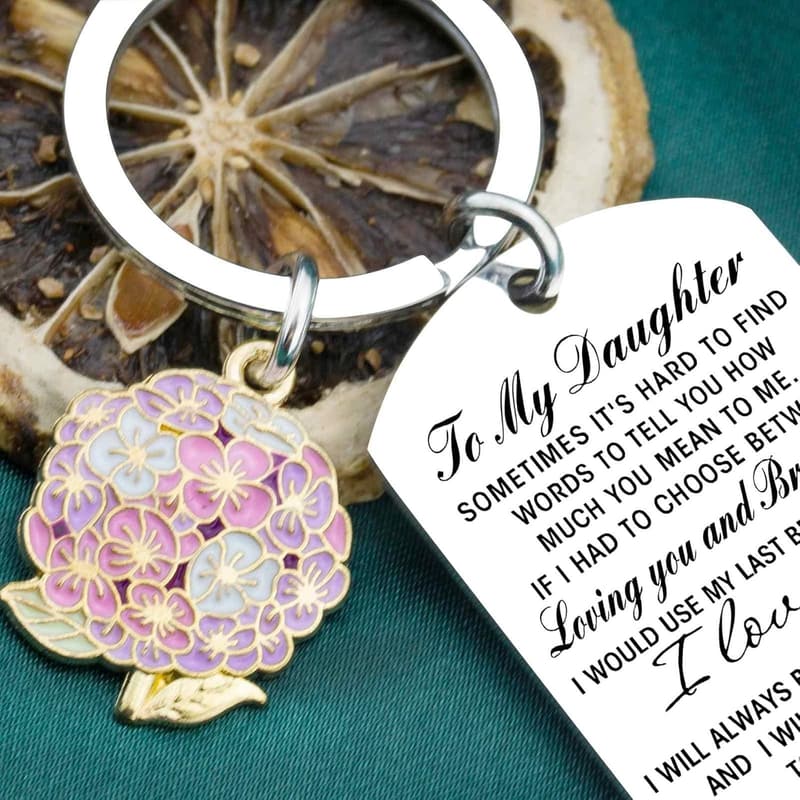 Inspirational Keychain for Daughter - Perfect Gift from Mom