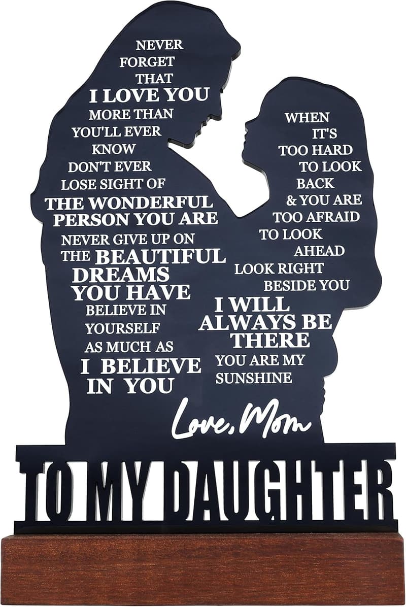 Inspirational Acrylic Plaque for Mother-Daughter