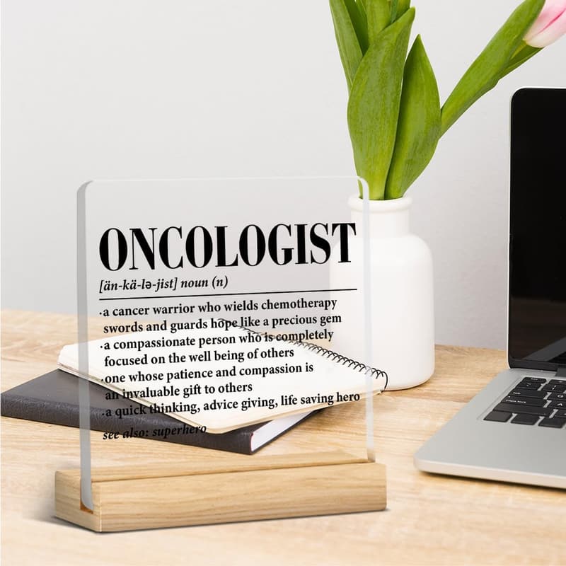 Oncologist Definition Acrylic Sign - Doctor Desk Decor Gift