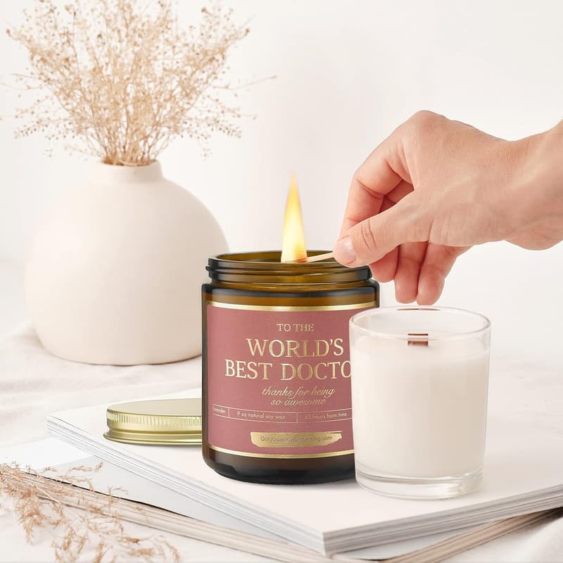 Empowering Candle Gift for Female Doctors - Thank You Appreciation