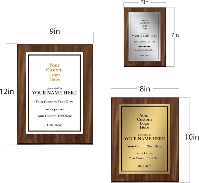 Personalized Wooden Award Plaque with Easel Mount