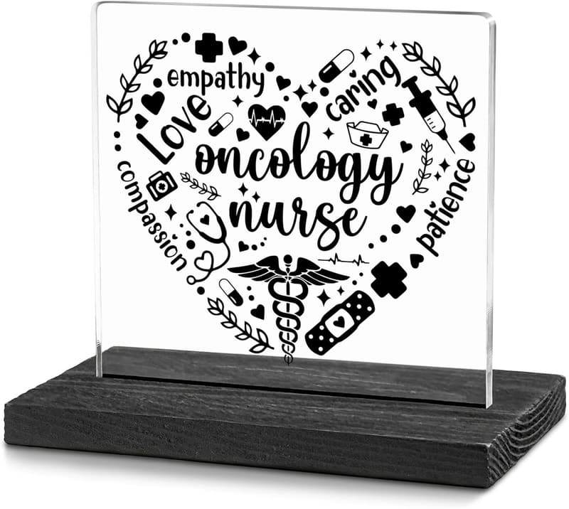 Oncology Nurse Thank You Desk Decor Sign for Nurses