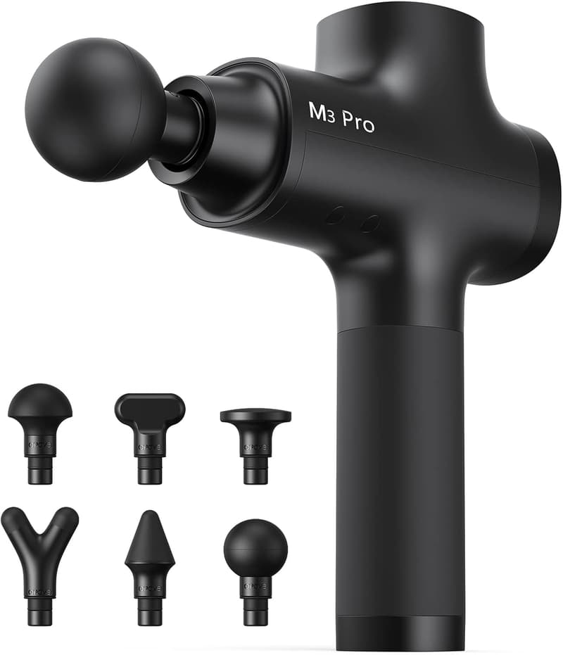 Deep Tissue Massage Gun for Athletes - Quiet, Powerful, Black