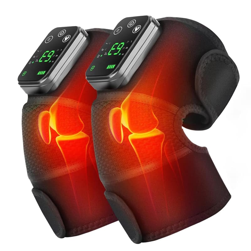 Portable Heated Knee Massager with Vibration for Pain Relief