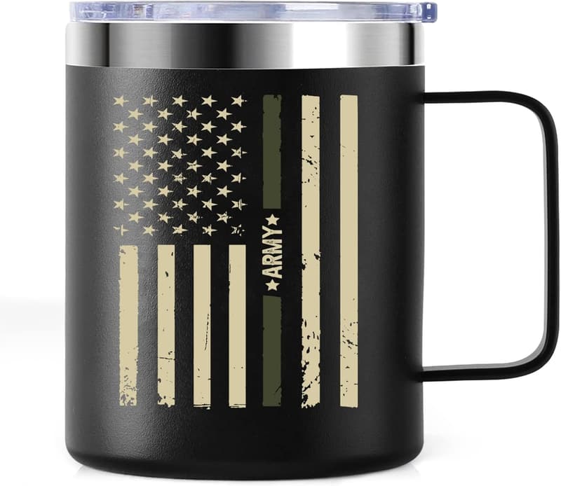 Veterans Day Gift - Stainless Steel Travel Mug for Men