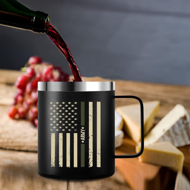 Veterans Day Gift - Stainless Steel Travel Mug for Men