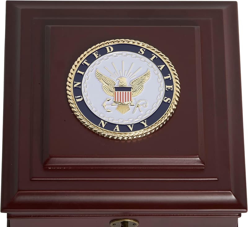 US Navy Medallion Desktop Box for Home or Office
