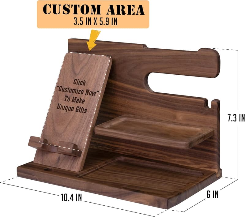 Handmade Luxury Wooden Desk Organizers for Veterans