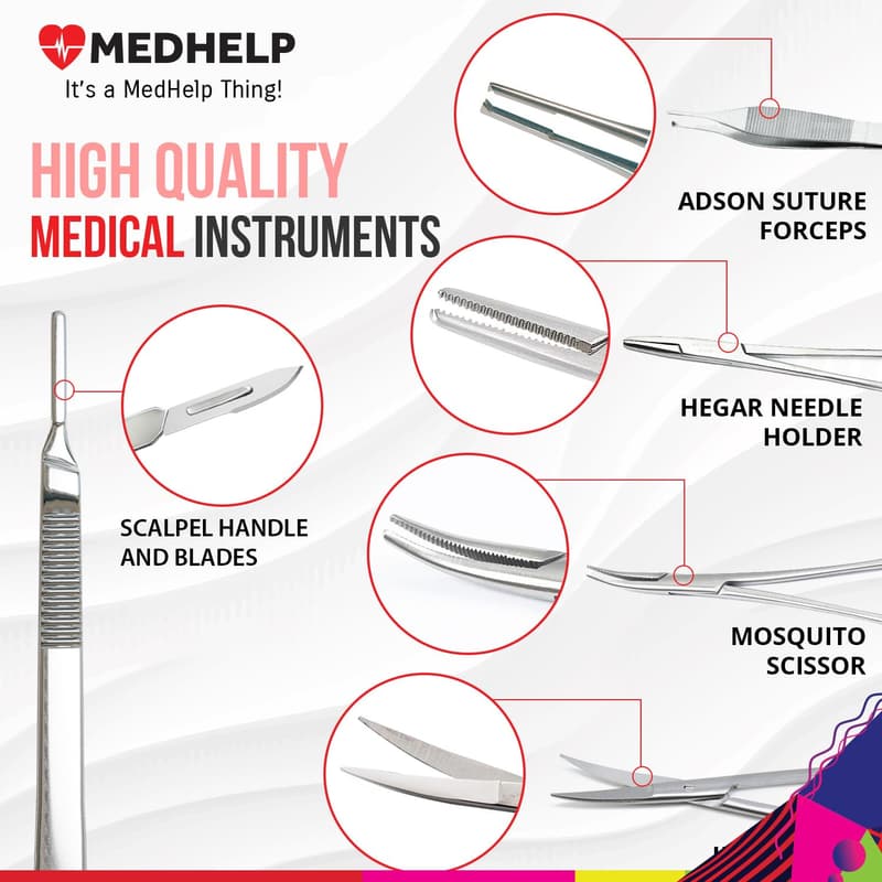 Suture Practice Kit for Medical Students - 50 PCS with Silicone Pad