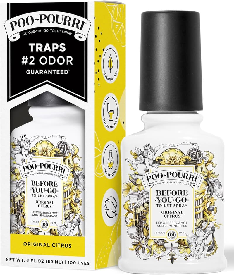 Original Citrus Toilet Spray, 2 Fl Oz - Lemon & Bergamot