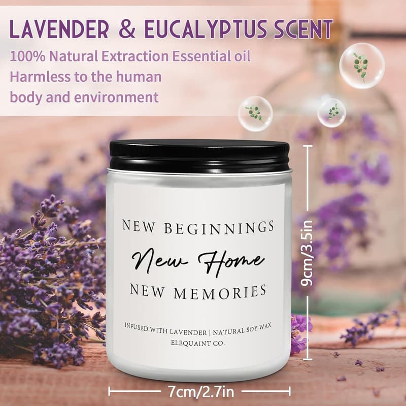 Housewarming Gift: Lavender Scented Candle for New Homeowners