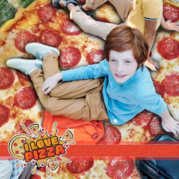 Personalized Pizza Blanket - Double-Sided Soft Flannel Gift