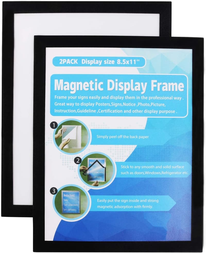 Double-Sided Adhesive Picture Frame (8.5x11'', Pack of 2)