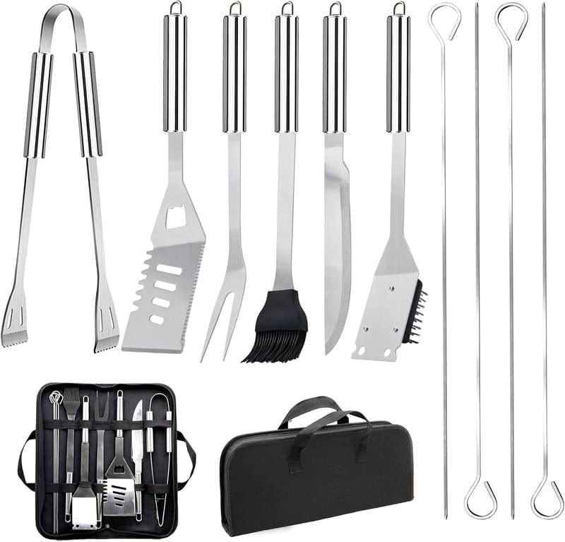 Father's Day 11-Piece Stainless Steel BBQ Grilling Set
