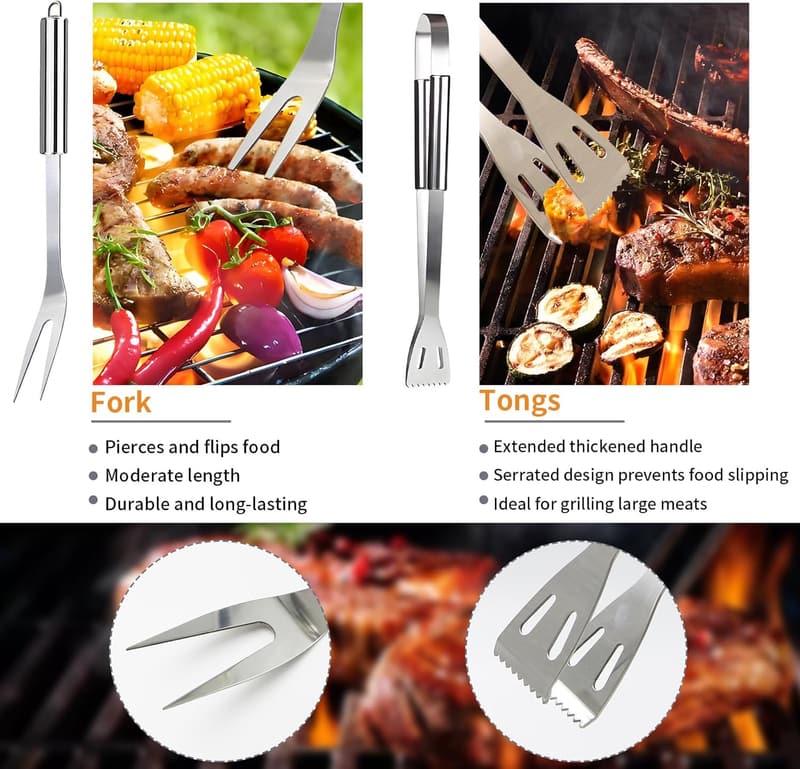 Father's Day 11-Piece Stainless Steel BBQ Grilling Set